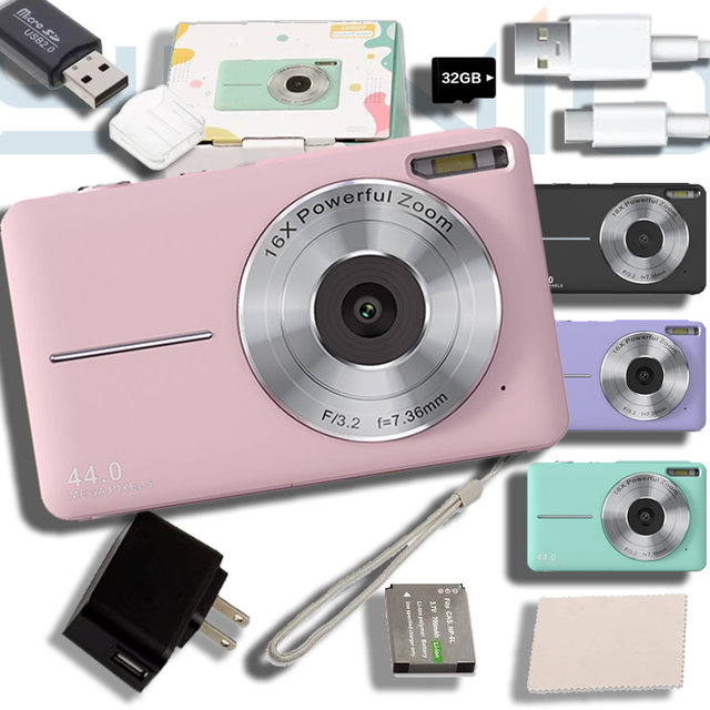 Yuniq Popular Cheap Digital Camera 44MP High Resolution Photos 1080P Video with 16X Zoom IPS Screen DC403