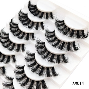 AMC Dải Lông Mi Giả Lông Chồn Trong Suốt Không Độc Hại Thuần Chay Lông Mi Giả Tự Nhiên <span class=keywords><strong>3d</strong></span> Lông Mi Mịn Tổng Hợp Bán Sỉ Kèm Hộp - Product Image 6