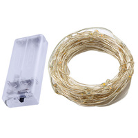 Guirlande lumineuse LED avec boîte à piles, décoration de boîte cadeau de Noël, fil de cuivre clignotant, télécommande, petites lumières colorées