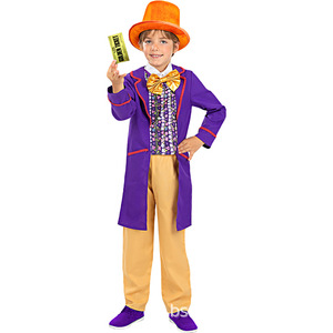 Gran oferta personaje <span class=keywords><strong>de</strong></span> dibujos animados <span class=keywords><strong>Charlie</strong></span> y fábrica <span class=keywords><strong>de</strong></span> <span class=keywords><strong>Chocolate</strong></span> Cosplay traje púrpura fiesta <span class=keywords><strong>de</strong></span> cumpleaños niño FIESTA <span class=keywords><strong>DE</strong></span> Carnaval - Product Image 2
