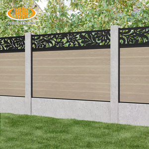 Clôture d'intimité extérieure en WPC personnalisable de 6 pieds, panneaux de treillis faciles à assembler, ensembles de panneaux de clôture en composite bois-plastique pour <span class=keywords><strong>jardin</strong></span> - Product Image 2