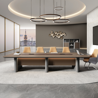 Table de réunion ergonomique de luxe 3.6m LED de Foshan Furniture convertible nouveau Design moderne Durable 10 places bureau de direction