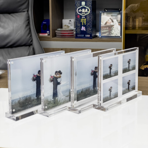 Marco de fotos de mesa acrílica con servicios de fundición y corte Transparente 5x7 pulgadas Plástico duradero para mostrar recuerdos - Product Image 1