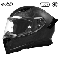 Nouveau casque de moto intégral en fibre de carbone d'AD Factory avec doublure en coton et masque facial de protection solaire pour casques tout-terrain