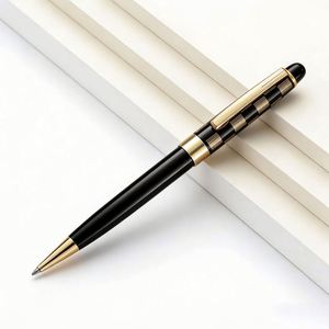 Luxury <b>Grid</b> Ballpoint Pens Wholesale Business Signature <b>Metal</b> Black Custom Pen Suitable for Corporate Activity Gifts - Product Image 4