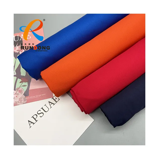 Rundong Polyester Spandex Fabric /Polyester Cotton Twill Fabric 300GSM Tc Minimatt Telas fabric