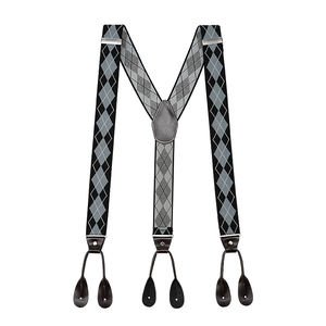 Herren Y-Back 1,4 Zoll breites Knopf ende elastisch verstellbare Hosenträger für Jeans - Product Image 6