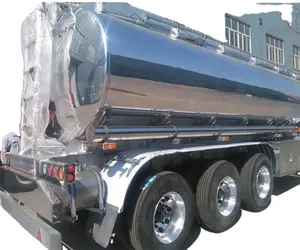 CLW Aluminium-Auflieger Kraftstofftank Alkohol Tanker-Auflieger Kraftstofftanker mit Schlauchlochabdeckung