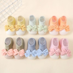 Bow Girl Baby Sock Shoes Princess Wind Baby Toddler Shoes Cute Cotton Anti Slip Soft <b>Sole</b> Baby Socks - Product Image 6