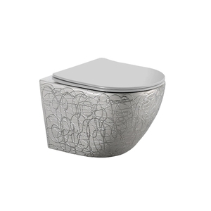 WC suspendu mural moderne carré à chasse d'eau par gravité - Product Image 6