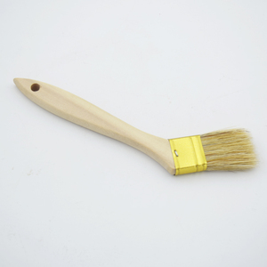 Cepillo de pintura de radiador doblado, mango de madera corto, cepillo de pintura epoxi, cepillo de virutas para pintura de tratamiento de pared del hogar - Product Image 3