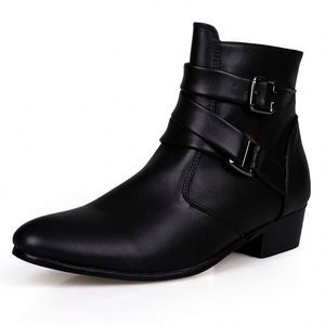 Botas de Cuero de Alta Calidad para Hombre, Tallas Grandes 39-47, Botas Casuales de Caña Alta para Hombre - Product Image 1