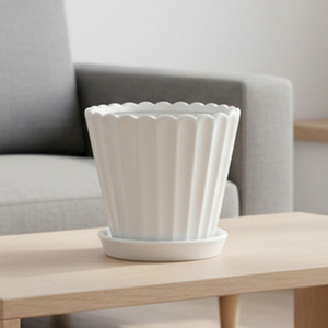 <span class=keywords><strong>Pot</strong></span> de fleurs en céramique TG durable, motif arbre de Noël, design à motifs de feuilles pour plantes vertes, succulentes, <span class=keywords><strong>mimosa</strong></span> - Jardinière innovante - Product Image 1