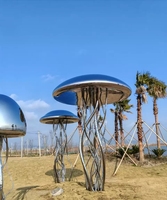 Pavillon d'ombrage public de luxe en métal pour hôtel extérieur, sculpture d'arbre en acier inoxydable