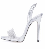 Sandales d'été sexy pour femmes ELITES Fashion, chaussures de créateur à talons hauts grande taille, sandales de strip-teaseuse pour femmes, avec diamants.