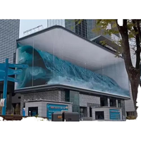 Affichage LED incurvé 3D à vision directe P8 pour l'extérieur, installation fixe, panneau d'affichage pour la publicité extérieure des centres commerciaux
