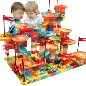 Marble Race Run Khối Lớn 77-308 Khối Xây Dựng Thành Phố Tương Thích Khối Trượt Phễu Đồ Chơi Gạch Lớn Tự Làm - Product Image 1