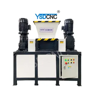 YSDCNC Plastic Recycling Double Shaft Waste Textile Shredder Machine For Shredding Fabric