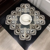 Nappe carrée en dentelle de style français, couvre-plat en tissu pour service à thé, modèle TaiGen