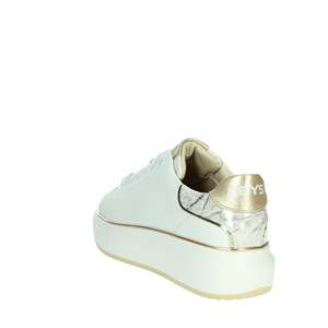 Zapatillas Keys Donna K-10503 Bianco Oro Canvas, Zapatos de Moda - Product Image 2