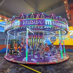 Manège Paradise pour parc d'attractions, structure en acier et animaux en fibre de verre et lumières LED, <span class=keywords><strong>attraction</strong></span> familiale et stimulant de revenus - Product Image 4