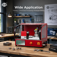Tour CNC de bureau miniature personnalisé SIEG De2, 3 axes, broche simple, machine de moyenne capacité, commande SIEG3, 4 stations à outils, garantie 1 an