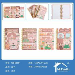 Mi Casita Bear Shop Spiral Notebook 60 Pages Cartoon Design For Note Taking - Product Image 1