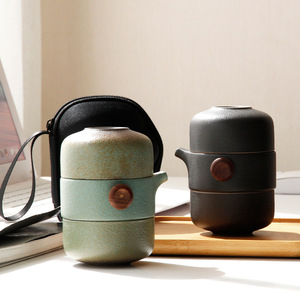 Glaze Quick Cup Ceramic Travel <b>Tea</b> <b>Set</b> Modern One <b>Pot</b> Two Cups Portable Outdoor Car Bag Mini Kung Fu <b>Tea</b> Brewing <b>Set</b> - Product Image 1