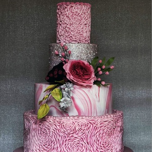 Molde de Silicona para Fondant con Diseño de Rosa y Mariposa, para Decoración de Pasteles de Boda - Product Image 3