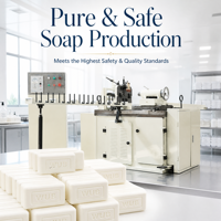 Machine complète pour la fabrication de savon de bain et de toilette, mini extrudeuse, plodder et estampeuse