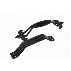 WEKIS Ensemble de poignées de porte de grange en acier de luxe, design moderne, finition noir satiné, ambidextre, garantie 3 ans pour villa - Product Image 2