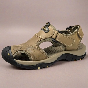 Casual <strong>Men's</strong> Leather <strong>Sandals</strong> <strong>Brown</strong> Color European <strong>Sandals</strong> <strong>Mens</strong> Hiking <strong>Sandals</strong> - Product Image 4