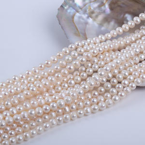 Wholesale 8-9mm Freshwater <b>Loose</b> <b>Pearls</b> Semi-Finished String Punch DIY Necklace Components - Product Image 4
