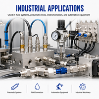 Adaptateur de connexion métallique usiné CNC de précision sur mesure pour équipement industriel, assemblage pneumatique, hydraulique et mécanique