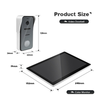 Sistema de Intercomunicación con Video IP de 2 Cables para Seguridad del Hogar, con Detección IR, Videoportero para Villa