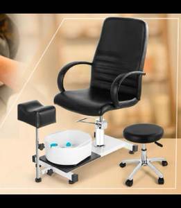 Bañera de pies giratoria hidráulica con lavabo de masaje, silla de salón de belleza de aleación de aluminio, cama de masaje para Spa y pedicura, gran oferta - Product Image 6