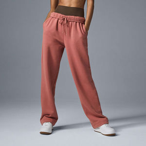 Pantalon de jogging vintage surdimensionné à jambe droite en molleton technique épais en coton personnalisé - Product Image 3