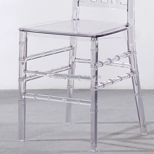 Wholesale Stackable Crystal <strong>Bamboo</strong> <strong>Chairs</strong> Stacked Plastic PC Transparent Acrylic Dining <strong>Chairs</strong> for Outdoor Hotel Wedding - Product Image 2