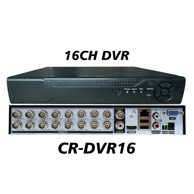 OEM/ODM 16CH H.265 1080P HD Analog 6 in 1 DVR AHD XVR Kit Support XVI/TVI/CVW/CVBS/IP with VGA/ Outputs Optional HDD Storage