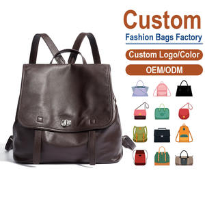 Mochila de Cuero de Grano Completo – Mochila de Cuero Liso Marrón Oscuro con Cierre Metálico, Diseño Personalizable para Negocios y Estilo de Vida - Product Image 1