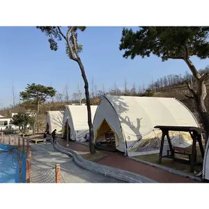 Barraca de acampamento à prova d'água para 4 pessoas, estrutura comercial de luxo permanente