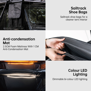 Outdoor <strong>Wild</strong> <strong>Land</strong> Camping Aluminum X-Frame Roof Top Tent 4 Seasons Camper Suv Car Top Roof Tent Hard Shell X Hinge 3-4 Person - Product Image 4