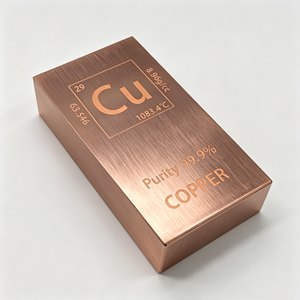 Barre d'investissement en cuivre rouge T2, lingot de cuivre de haute pureté 99,99% - Product Image 4