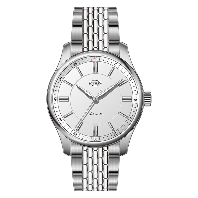 Timeless Automatic Mechanical Watch Sapphire Crystal Five-link Solid Bracelet Minimalist Men's Watch