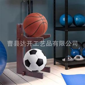 ชั้นวางลูกบอลไม้ 2 ชั้น สำหรับเก็บบาสเก็ตบอล วอลเลย์บอล ใช้ในโรงยิม - Product Image 2