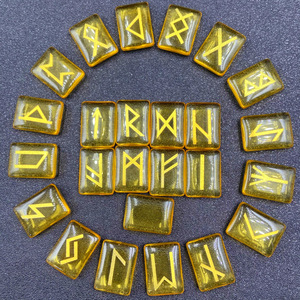 Set <span class=keywords><strong>de</strong></span> Piedras Naturales para Grabar, con Letras Paganas y Símbolos del Alfabeto, para Brujería, Sanación y Meditación - Product Image 5