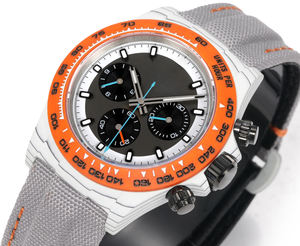 Reloj Cronógrafo RO Naranja para Hombre, Reloj Deportivo Ligero de Fibra de Carbono, Reloj de Moda para Esquí, Golf y Natación - Product Image 3