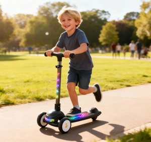 Scooter de Tres Ruedas con Luces Multicolores para Niños de 1 a 12 Años, Precio de Fábrica - Product Image 3