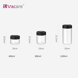 Vacare Boîte de rangement hermétique sans BPA Bocal à vide en verre transparent avec couvercle anti-fuite Logo personnalisé pour le stockage des épices à thé - Product Image 6