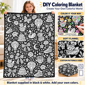 Couverture à colorier DIY de Noël pour enfants, couverture en peluche douce, activité artistique festive, cadeau - Product Image 6
